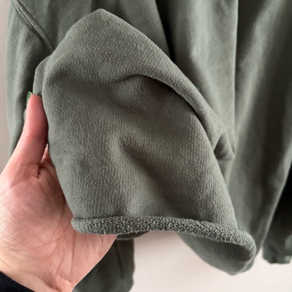 Left On Friday Field Day Green Rolled Hem Balloon Sleeve Sweater Size L/XL - Picture 7 of 7